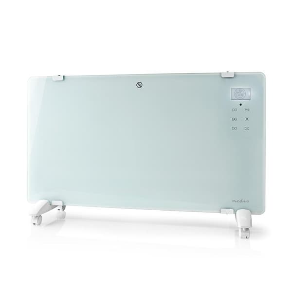 SmartLife Elradiator | Wi-Fi | Velegnet til badeværelse | Glas panel | 2000 W | 2 Varmeindstillinger | LED | 15 - 35 °C | Justerbar termostat | Hvid