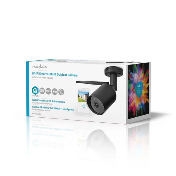 SmartLife Ulkokamera | Wi-Fi | Full HD 1080p | IP65 | MicroSD (ei sisälly) / Pilvipalvelutallennus (valinnainen) | 12 V DC | Liiketunnistimella | Yöku