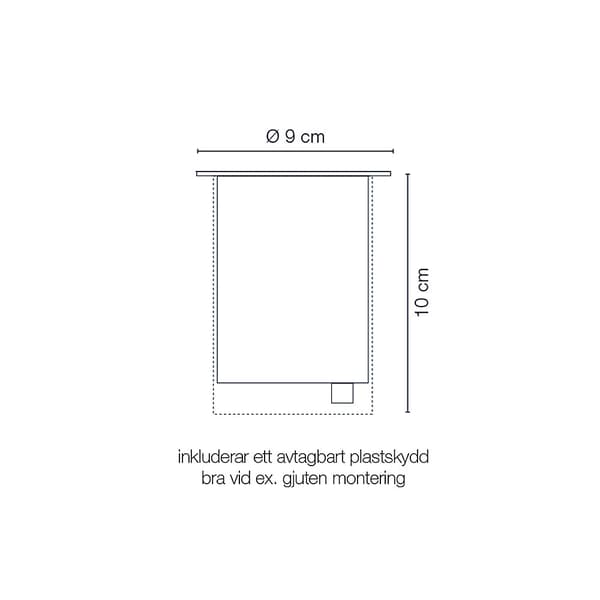 Castor Jordspot 1100lm Ø9cm