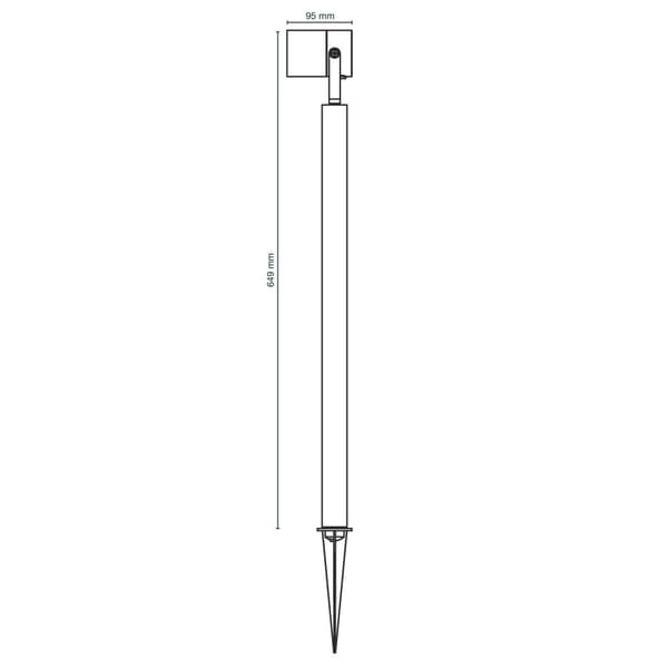 Luna med 65 cm pullert Sort
