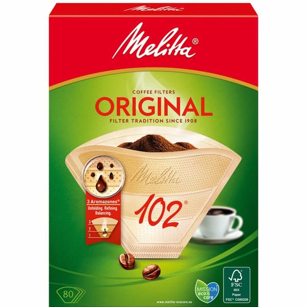 Kaffefilter 102 80pack (Bemærk 9 stk DFP)