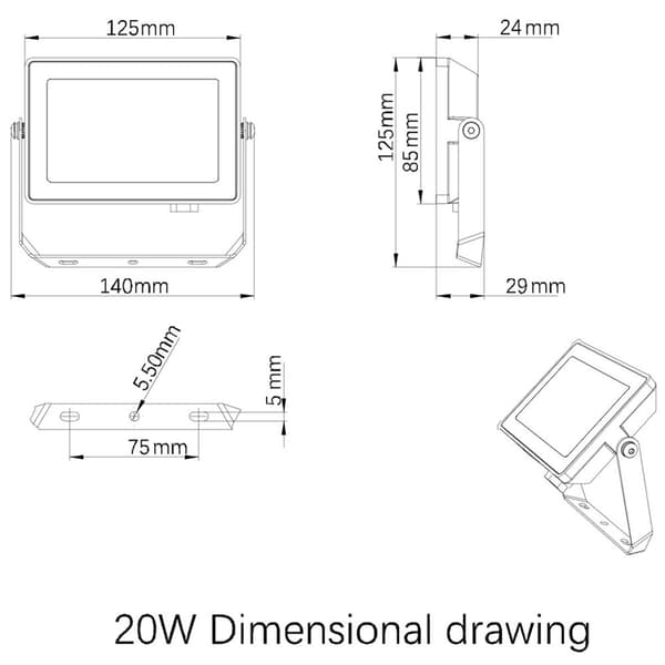ProjectLine Spotlight 20W 1800lm