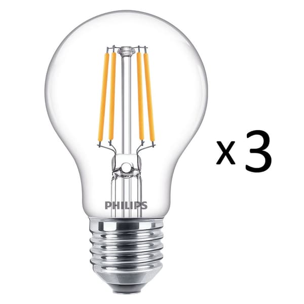 3-pakkaus LED E27 Normaali Kirkas 40W 470lm