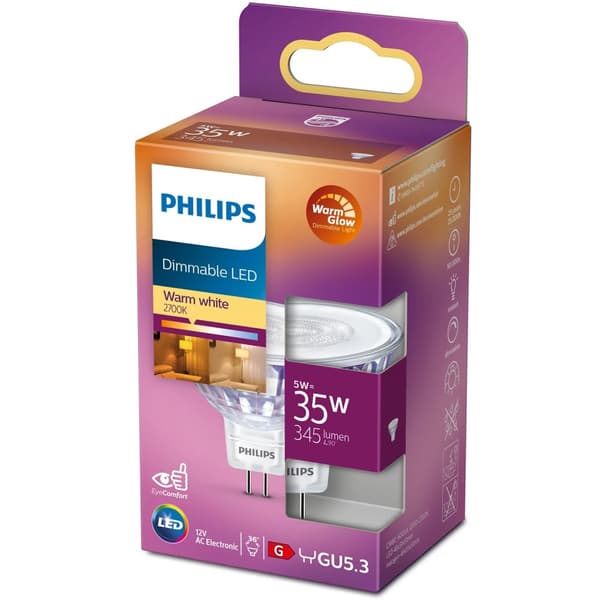 LED GU5.3 Spot 35W 12V Dæmpbar WarmGlow 345lm