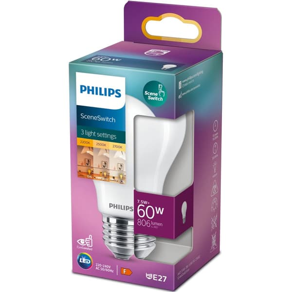 LED SceneSwitch E27 Normaali 60-30-16W Frost