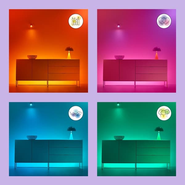 WiFi Smart LED E27 40W Filament Farve + Varm-kølig hvid 470lm