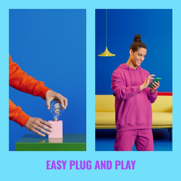 WiFi Smart LED E27 40W Filament Farve + Varm-kølig hvid 470lm