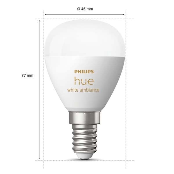 Hue White Ambiance E14 Globe 1 kpl