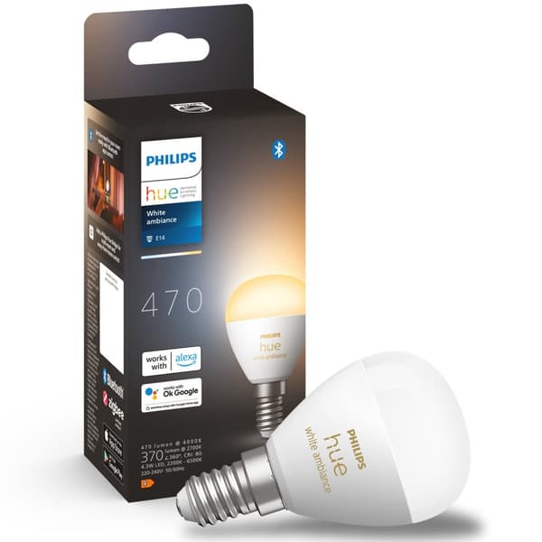 Hue White Ambiance E14 Globe 1 kpl