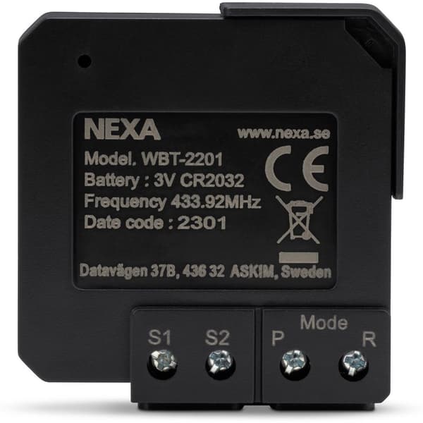 WBT-2201 Indbygget senderbatteri On/Off/Dimmer 2 kanaler