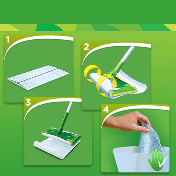 Sweeper Starter Kit 1 Rengjøringsmopp, tørr og våt
