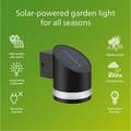 Miniatyrbillede 2 af 7: Fyve Væglampe Vinklet Solcelle Ultra Effektiv LED 200lm Sort