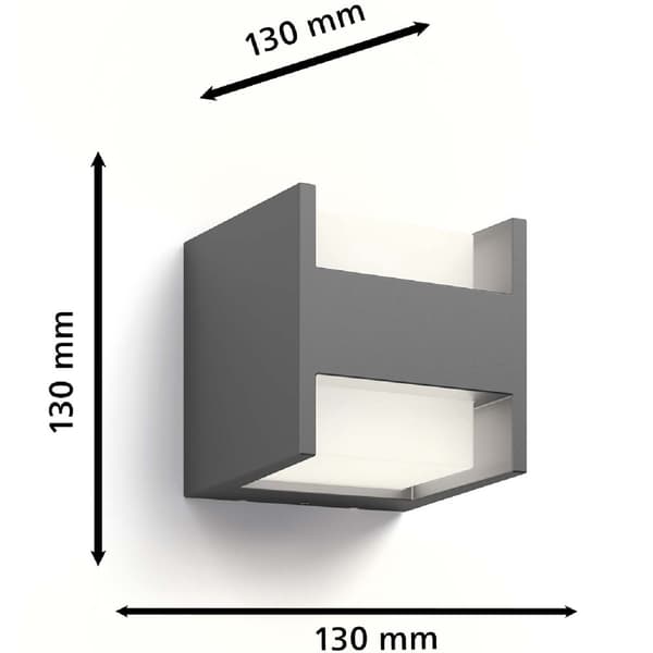 Arbor Væglampe Ultra Effektiv LED 2x3,8W 800lm Antracit