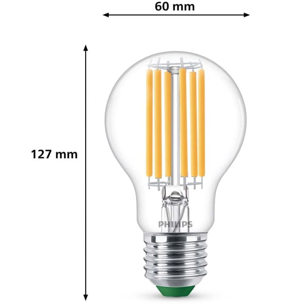 LED E27 Normal 5,2W (75W) Klar 1095lm 2700K Energiklasse A