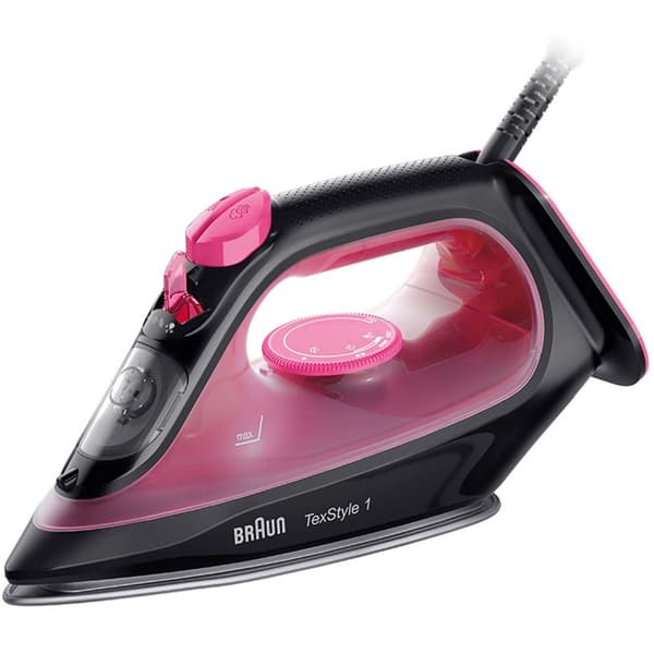 Braun TexStyle 1 Torr & Ångstrykjärn Keramisk stryksula 2000 W Svart, Lila