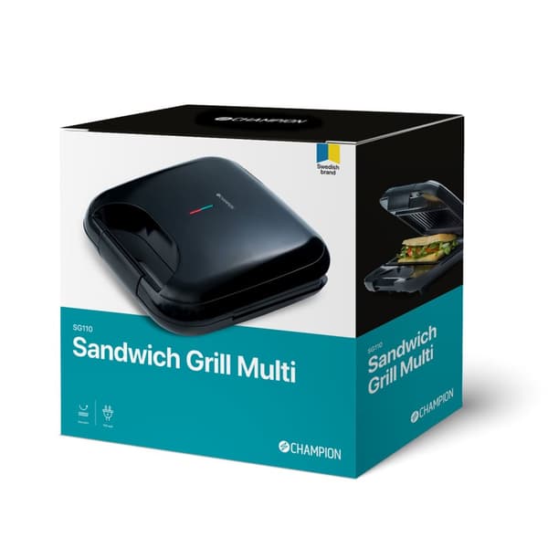 Sandwich grilli Multi 22x12cm 750W SG110 Musta