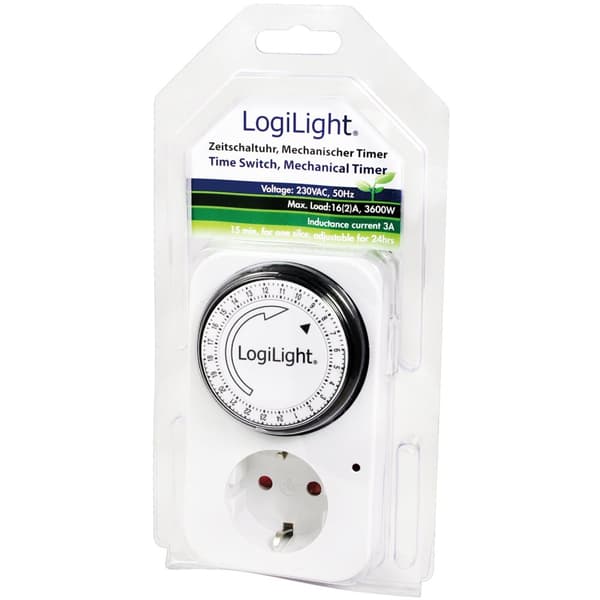 Indendørs timer 24 timer mekanisk 16A