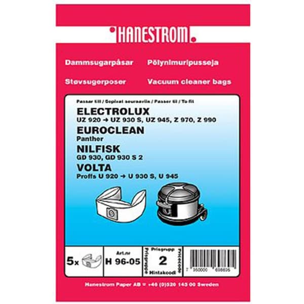Dammpåsar Nilfisk 5pack VP930
