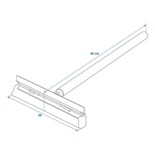 Skrap 20cm med trähandtag 40cm