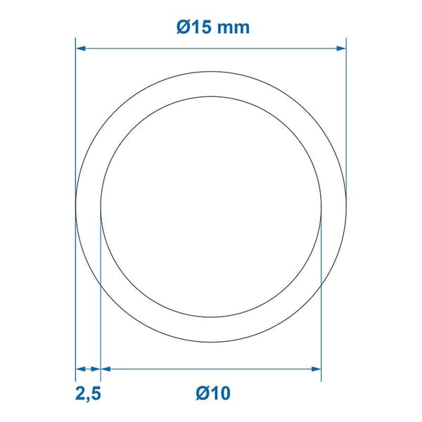 Juomavesiletku läpinäkyvä 5,00M / 10x15mm
