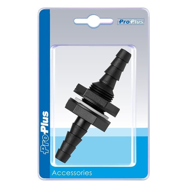 Vandbeholderadapter med stik lige 1/2" 10x12mm i blister
