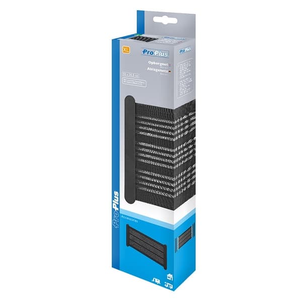 Opbevaringsnet elastik XL 50x26,5cm med plastbeslag