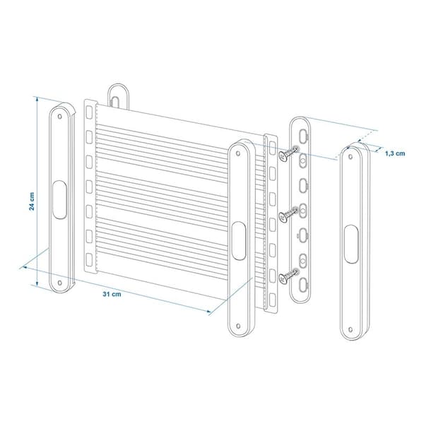 Förvaringsnätresår M 31x26,5cm med plastfäste