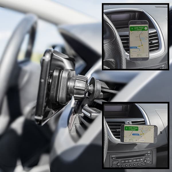 Universal smarttelefonholder med magnet for ventilasjonsgitter