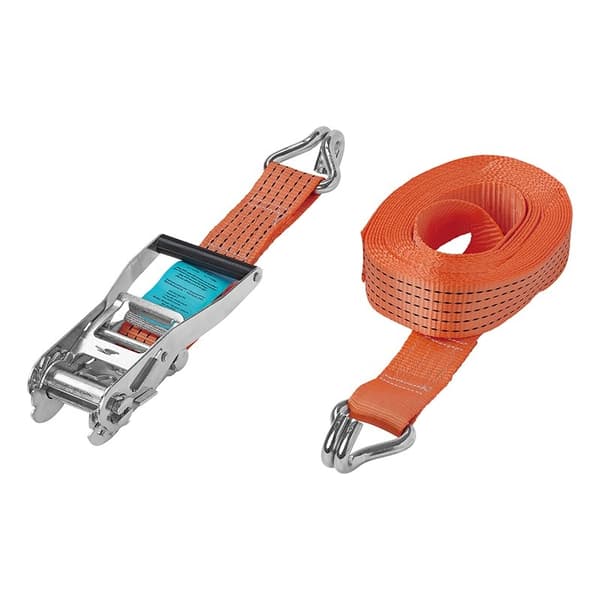 Bind stropp med skralle + 2 kroker 8 meter 5000kg