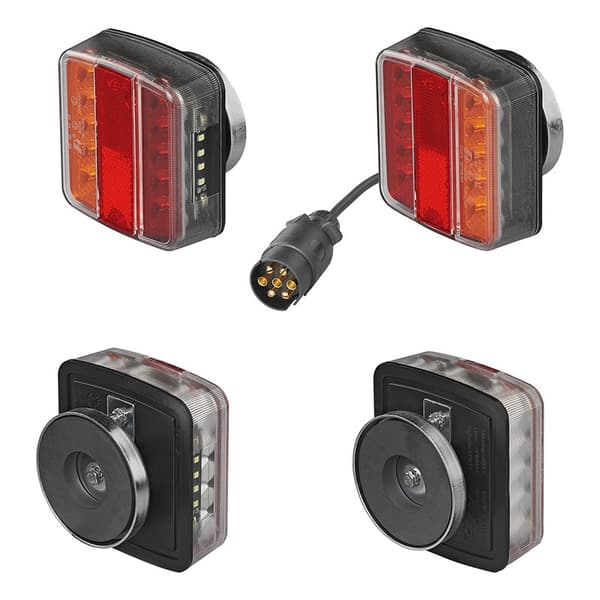 Trailerlygter LED med magneter 7,5+2,5M kabel