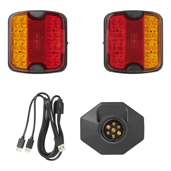 Trailerlygter LED med magneter trådløs (Bluetooth) 7-polet