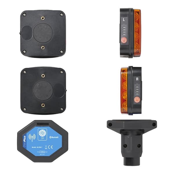 Trailerlygter LED med magneter trådløs (Bluetooth) 7-polet