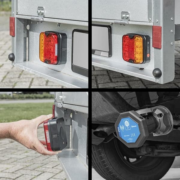 Trailerlygter LED med magneter trådløs (Bluetooth) 7-polet