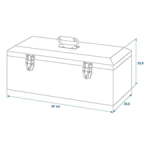Verktygslåda aluminium 570 x 245 x 220 mm