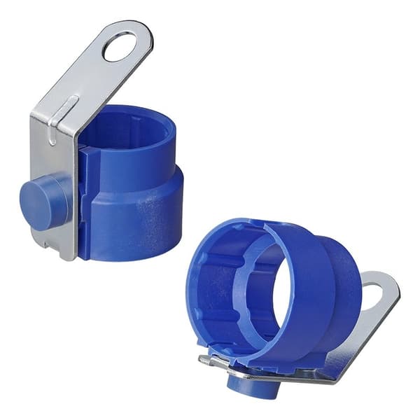 Pluggholder plast blå