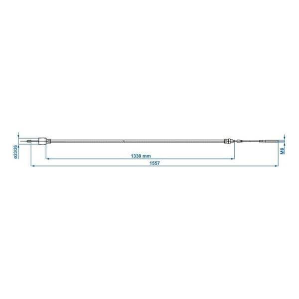 Bremsekabel 1330/1557mm kop Ø26mm velegnet til BPW