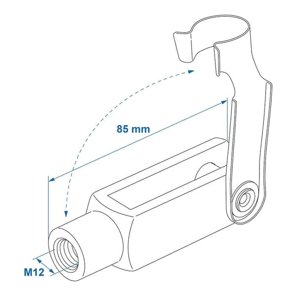 Gaffelhoved M12 85x23mm