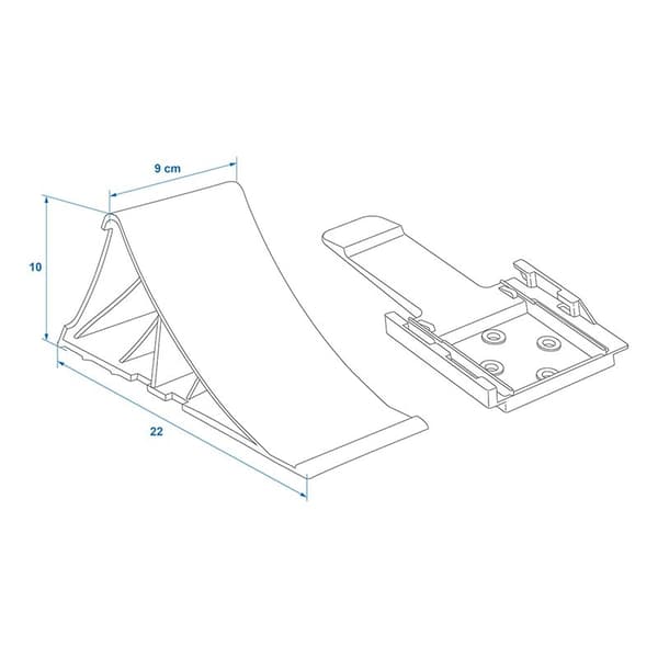 Hjulkloss plast svart inkl. holder flat