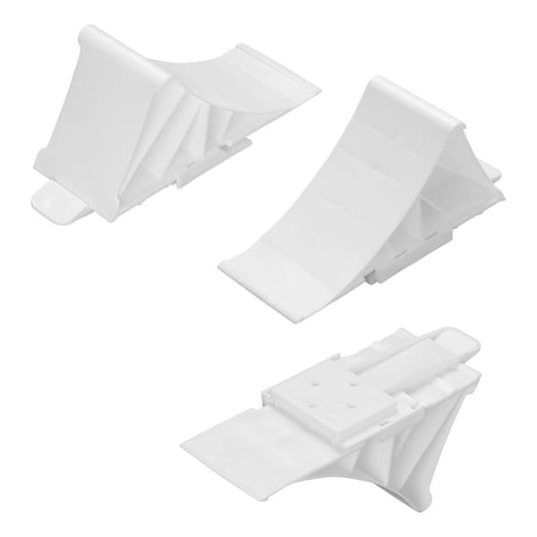 Hjulkloss plast hvit inkl. holder flat