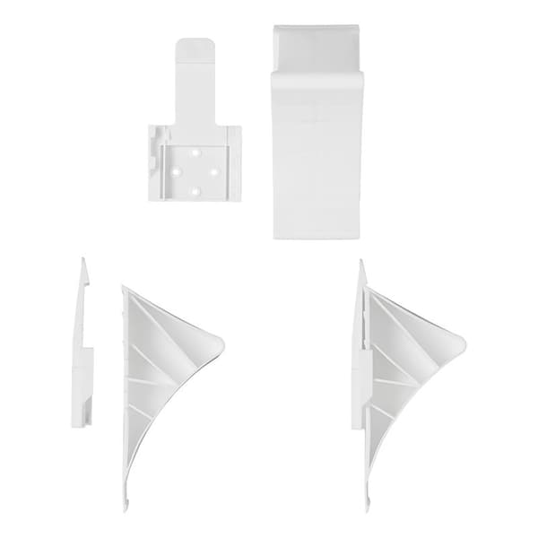 Hjulkloss plast hvit inkl. holder flat