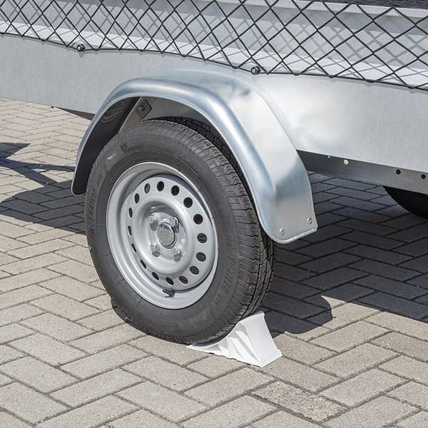 Hjulkloss plast hvit inkl. holder flat