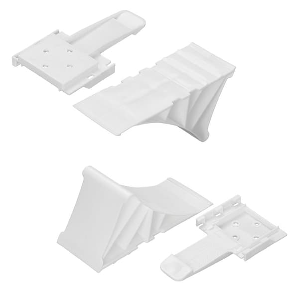 Hjulkloss plast hvit inkl. holder flat