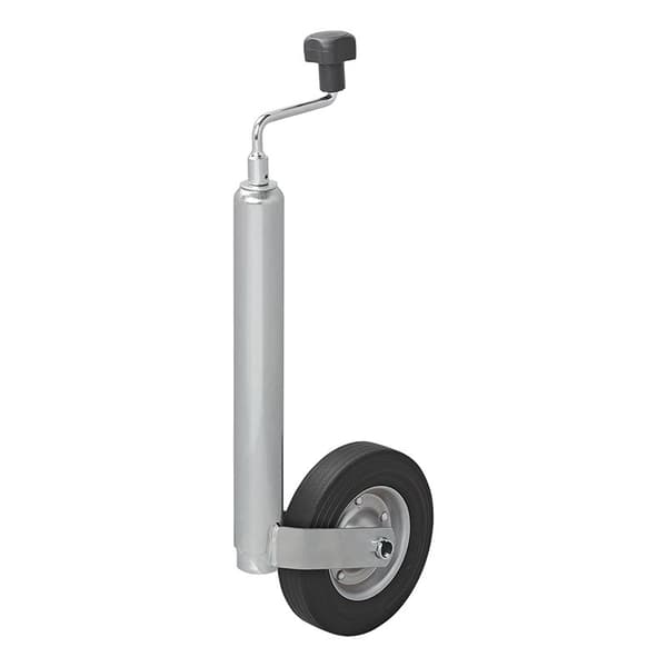Jockeyhjul 48mm metallfelg med solid gummidekk 200x50mm