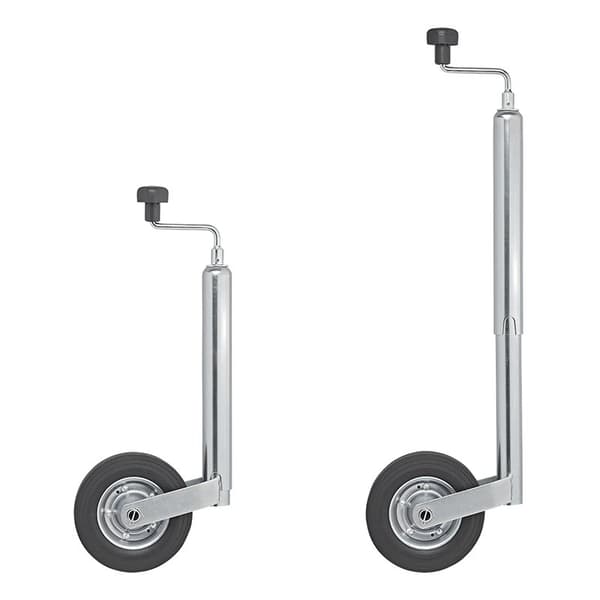 Jockeyhjul 48mm metallfelg med solid gummidekk 200x50mm