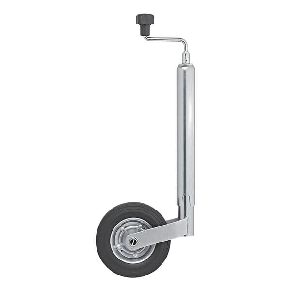 Jockeyhjul 48mm metallfelg med solid gummidekk 200x50mm