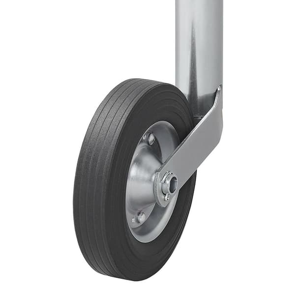 Jockeyhjul 48mm metallfelg med solid gummidekk 200x50mm