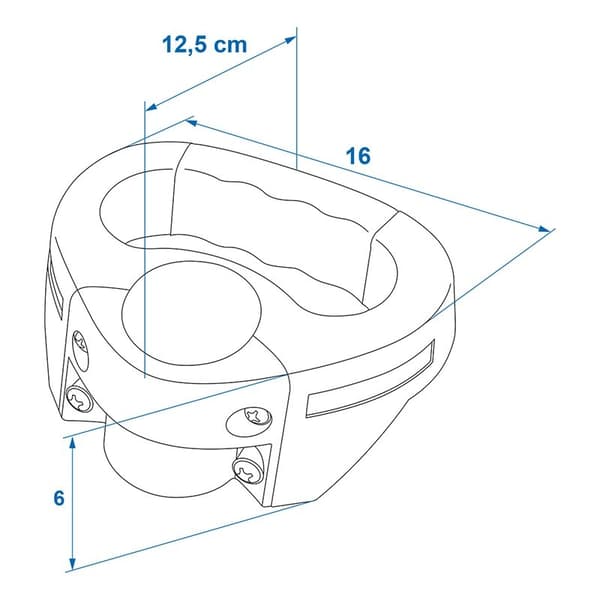 Jockeyhjul manöverhandtag 48mm
