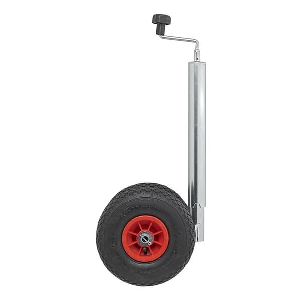 Dobbel jockeyhjul 48mm 2x plastfelg med luftdekk 260x85mm