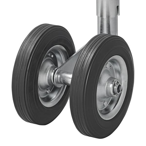 Kaksoisjockey-pyörä 48mm umpinaisilla luonnonkumirenkailla 200 x 50 mm