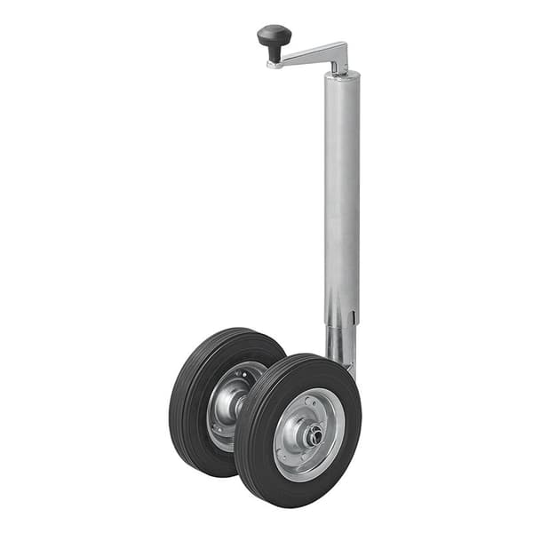 Kaksoisjockey-pyörä 48mm umpinaisilla luonnonkumirenkailla 200 x 50 mm